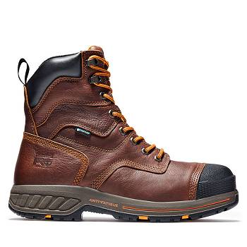 Timberland Férfi PRO Helix HD 8" Comp Toe Vízálló Bakancs Gesztenyebarna